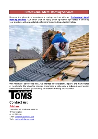 PPT - Professional Roofing Services - Protecting Your Investment ...