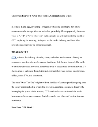 Understanding OTT (Over-The-Top)_ A Comprehensive Guide