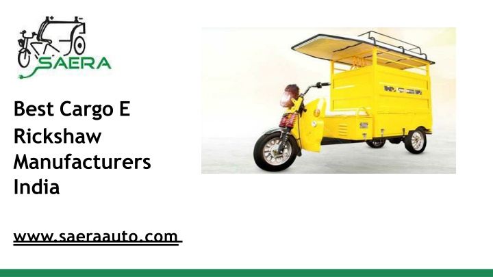 best cargo e rickshaw manufacturers india