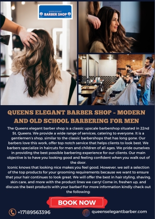 Queens Elegant Barber Shop – Modern and Old School Barbering For Men