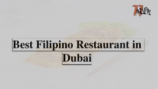 Best Filipino Restaurant in Dubai