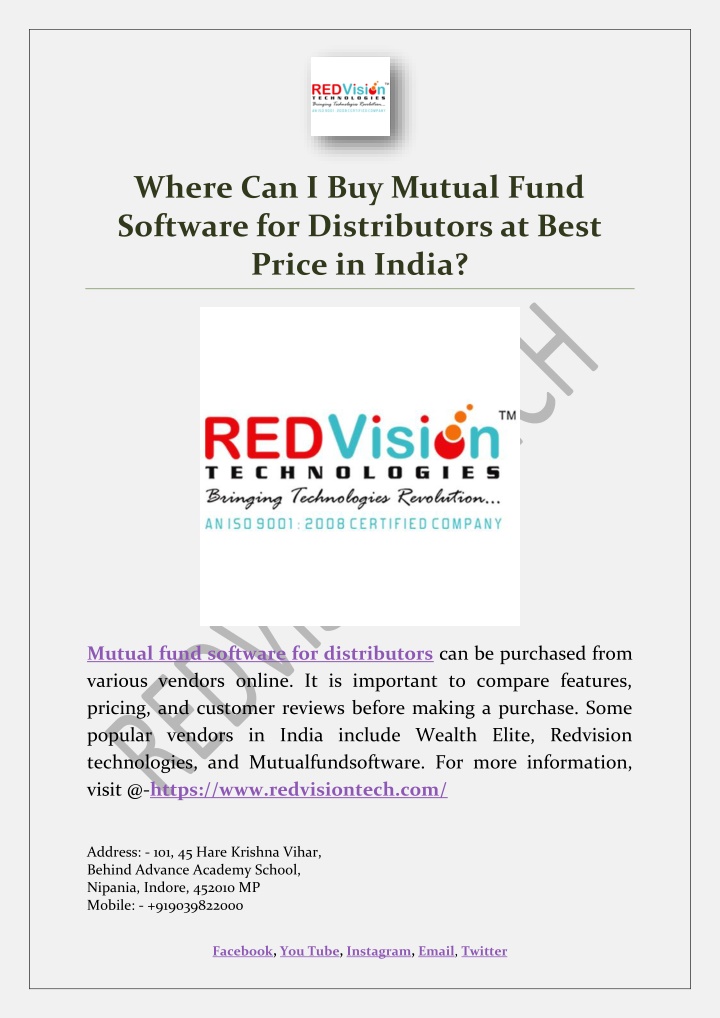 where can i buy mutual fund software