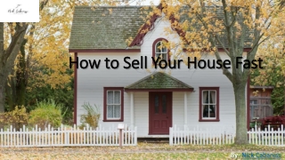 How to Sell Your House Fast