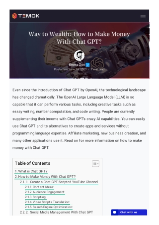 way to wealth how to make money with chat gpt