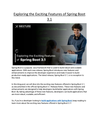 exploring the exciting features of spring boot 3 1
