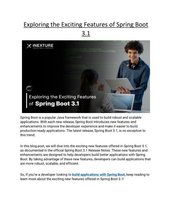 exploring the exciting features of spring boot 3 1