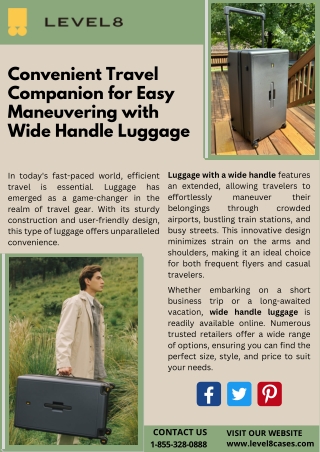 Convenient Travel Companion for Easy Maneuvering with Wide Handle Luggage