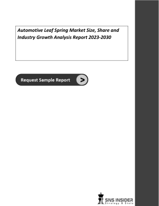Automotive Leaf Spring Market Size Report 2023-2030
