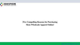 five compelling reasons for purchasing mens