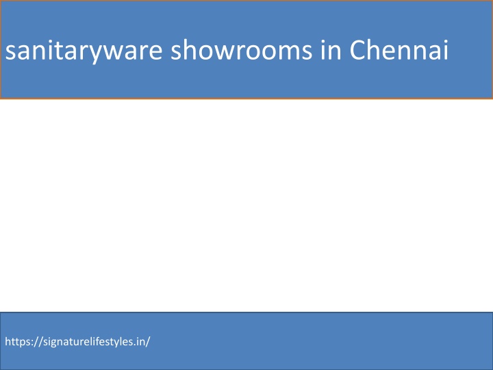 sanitaryware showrooms in chennai