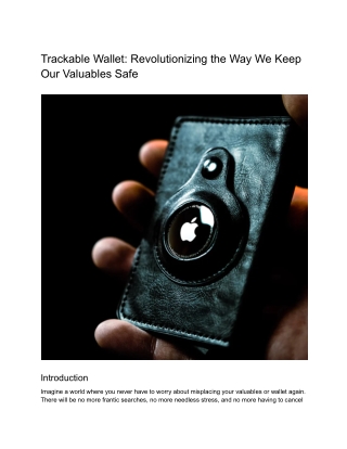 Trackable Wallet_ Revolutionizing the Way We Keep Our Valuables Safe