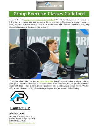 group exercise classes guildford