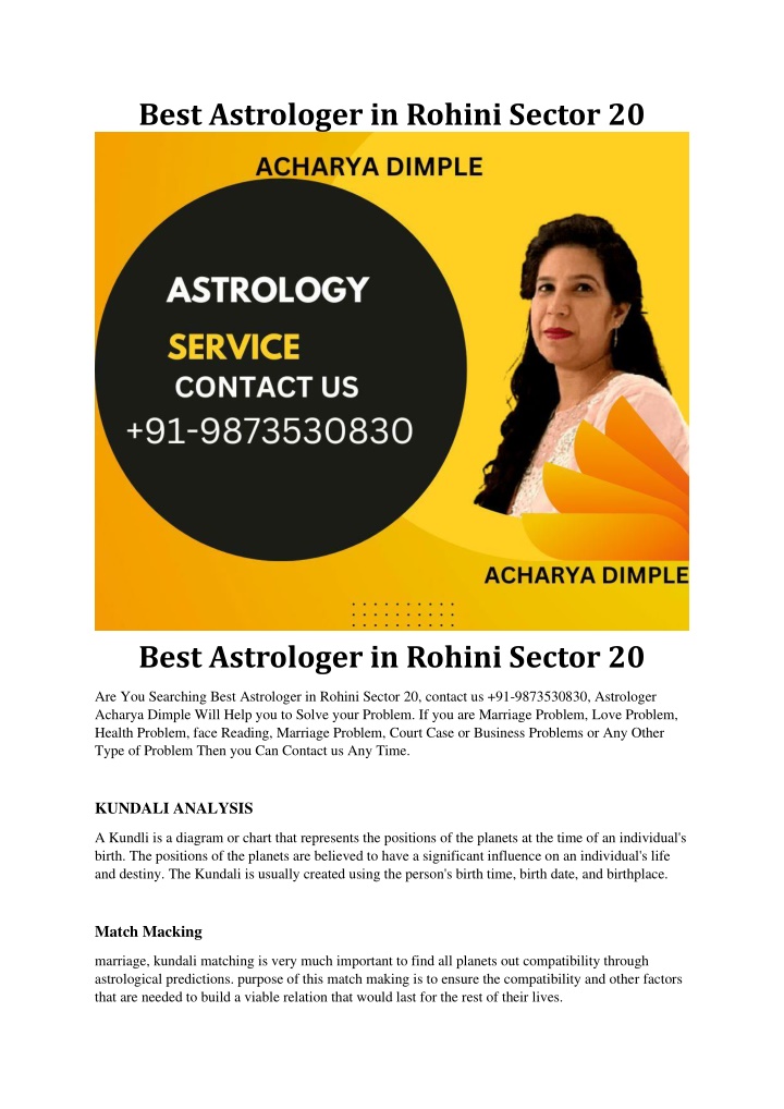 best astrologer in rohini sector 20