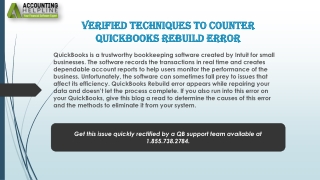 verified techniques to counter quickbooks rebuild error