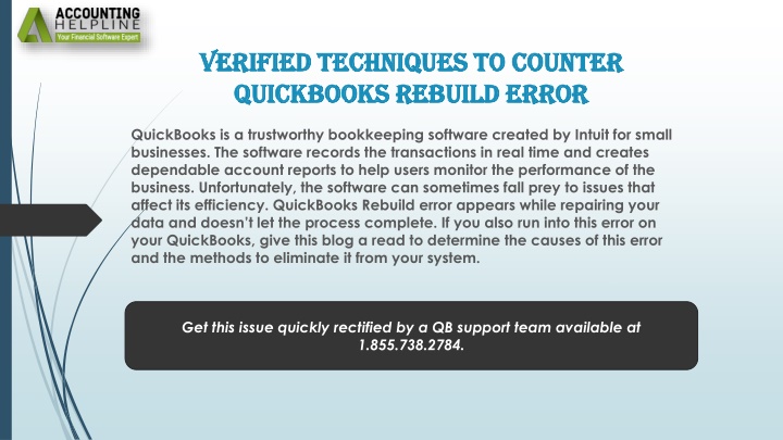 verified techniques to counter quickbooks rebuild error