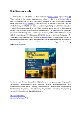 digital currency in india