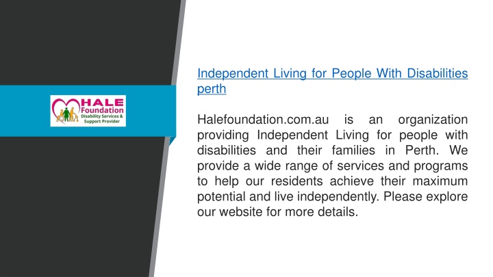 independent living for people with disabilities