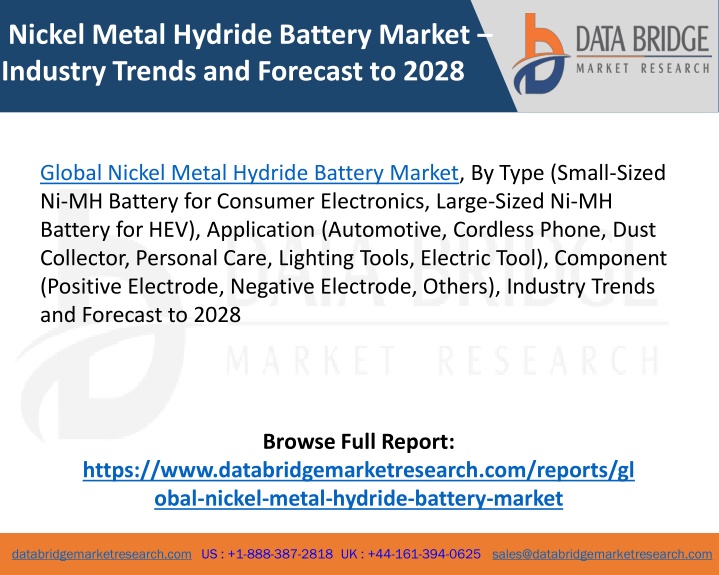 nickel metal hydride battery market industry
