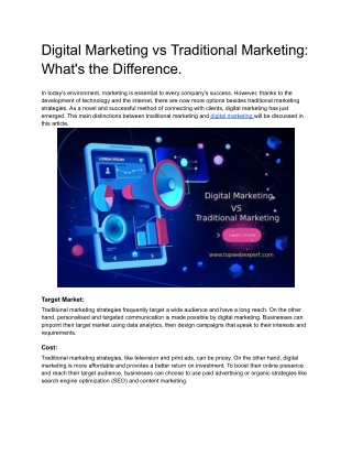 Digital Marketing vs. Traditional Marketing_ What's the Difference