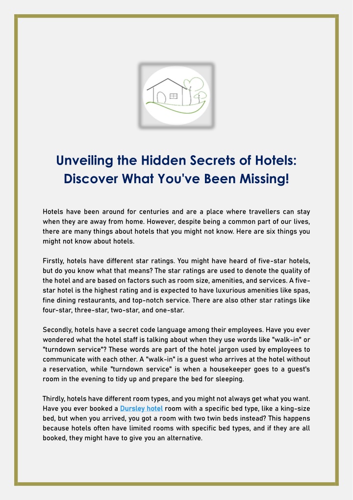 unveiling the hidden secrets of hotels discover