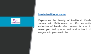 Kerala Traditional Saree Sellursaree.com