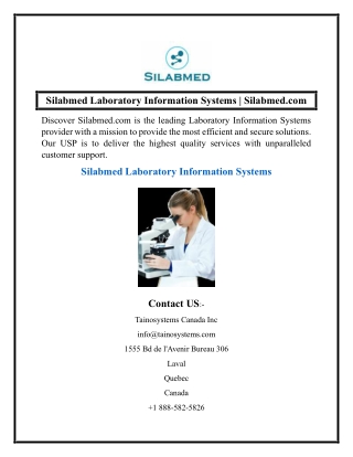 Silabmed Laboratory Information Systems  Silabmed.com