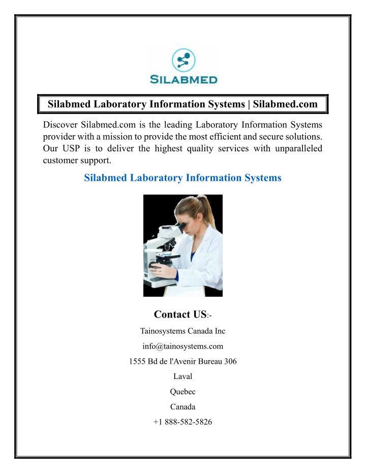 silabmed laboratory information systems silabmed