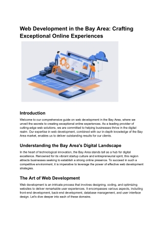 Web Development in the Bay Area_ Crafting Exceptional Online Experiences