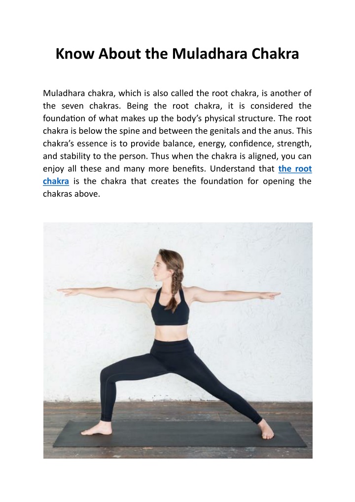 know about the muladhara chakra