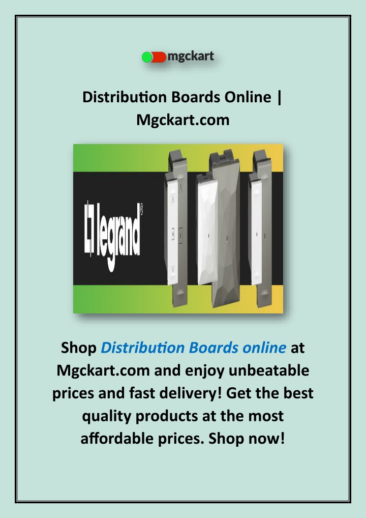 distribution boards online mgckart com