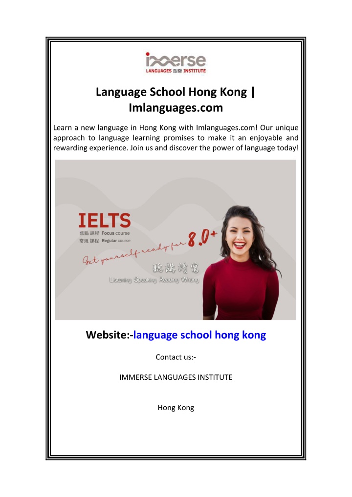 language school hong kong imlanguages com