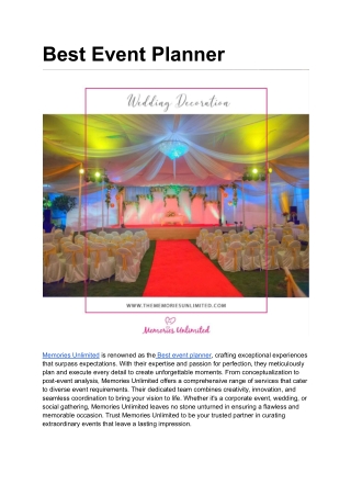 best event planner