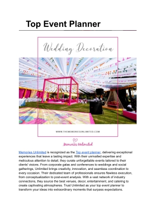 top event planner