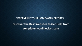 Streamline Your Homework Efforts: Discover the Best Websites to Get Help from co