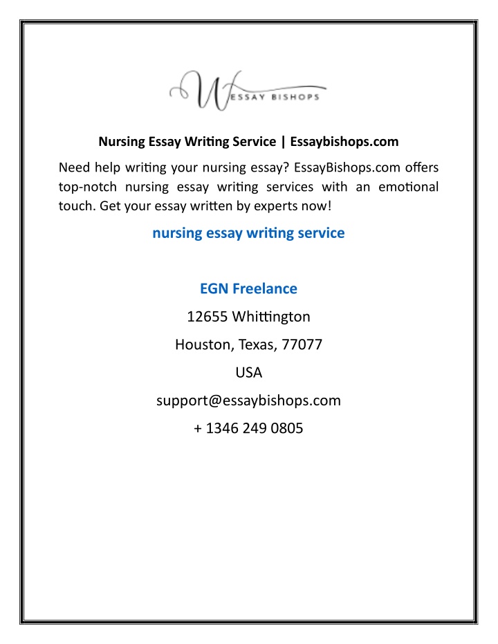 nursing essay writing service essaybishops com