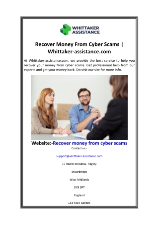 recover money from cyber scams whittaker
