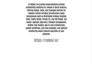 at redevi we provide comprehensive wireless