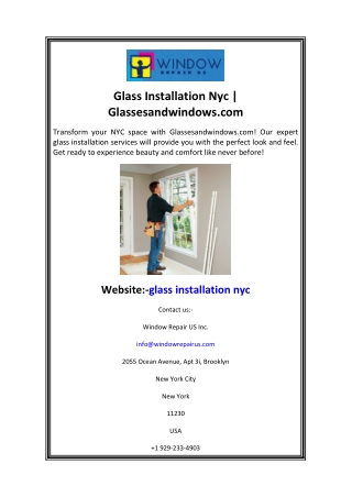 glass installation nyc glassesandwindows com