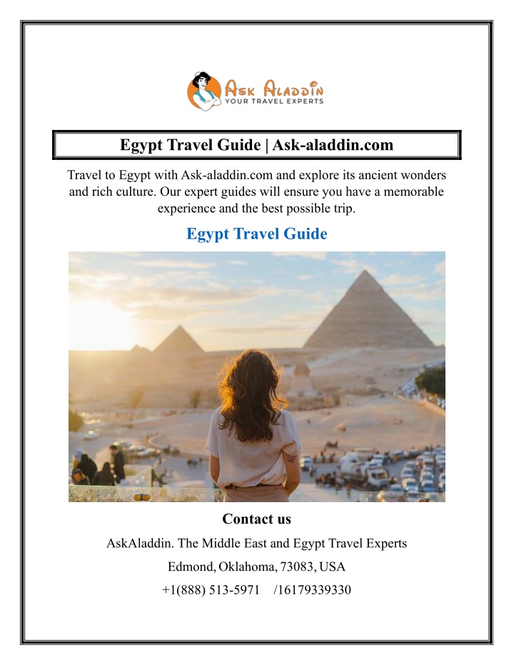 egypt travel guide ask aladdin com