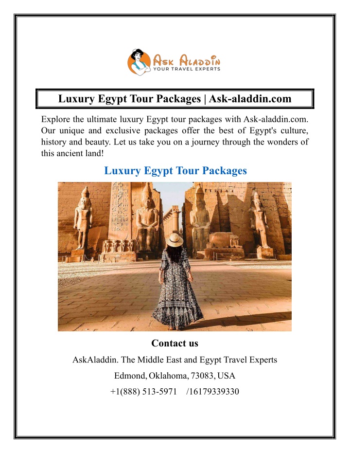 luxury egypt tour packages ask aladdin com