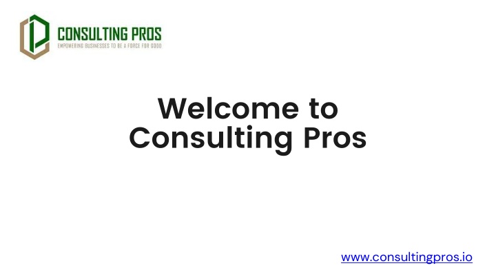 welcome to consulting pros