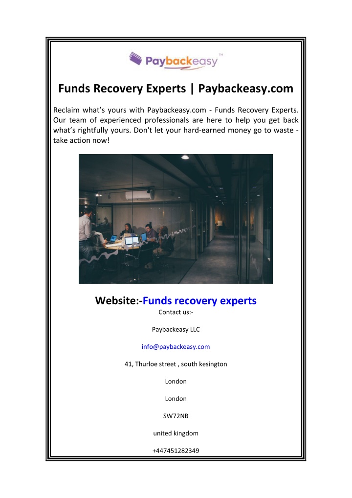 funds recovery experts paybackeasy com