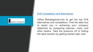 drift competitors and alternatives utilise