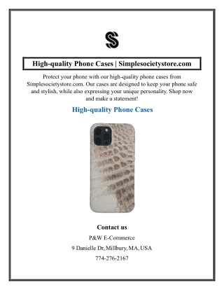 High-quality Phone Cases  Simplesocietystore.com