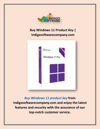 Buy Windows 11 Product Key | Indigosoftwarecompany.com