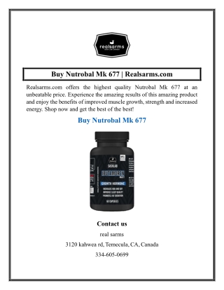Buy Nutrobal Mk 677  Realsarms.com