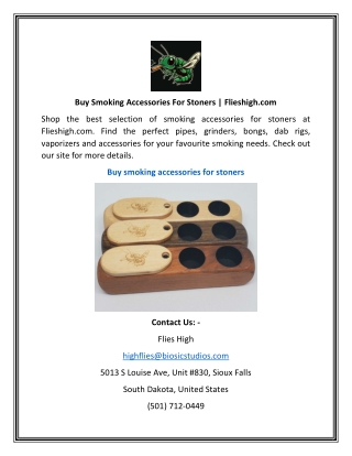 Buy Smoking Accessories For Stoners | Flieshigh.com