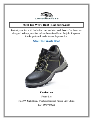 Steel Toe Work Boot  Lanbofire.com