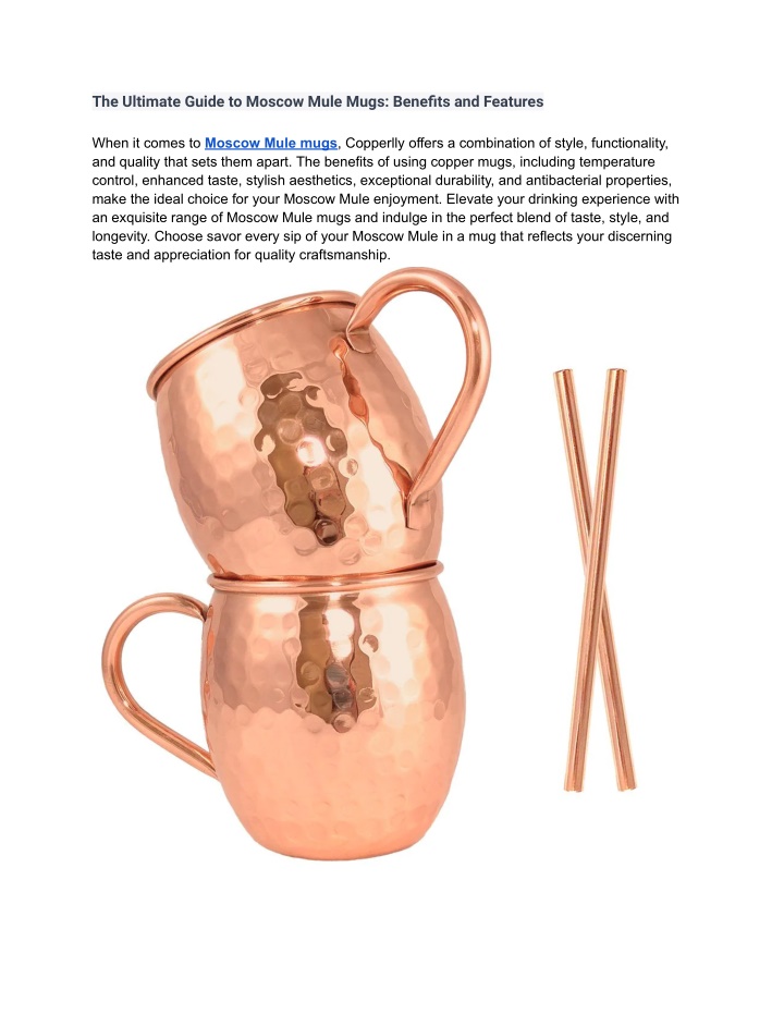 the ultimate guide to moscow mule mugs benefits