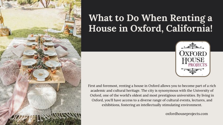 what to do when renting a house in oxford